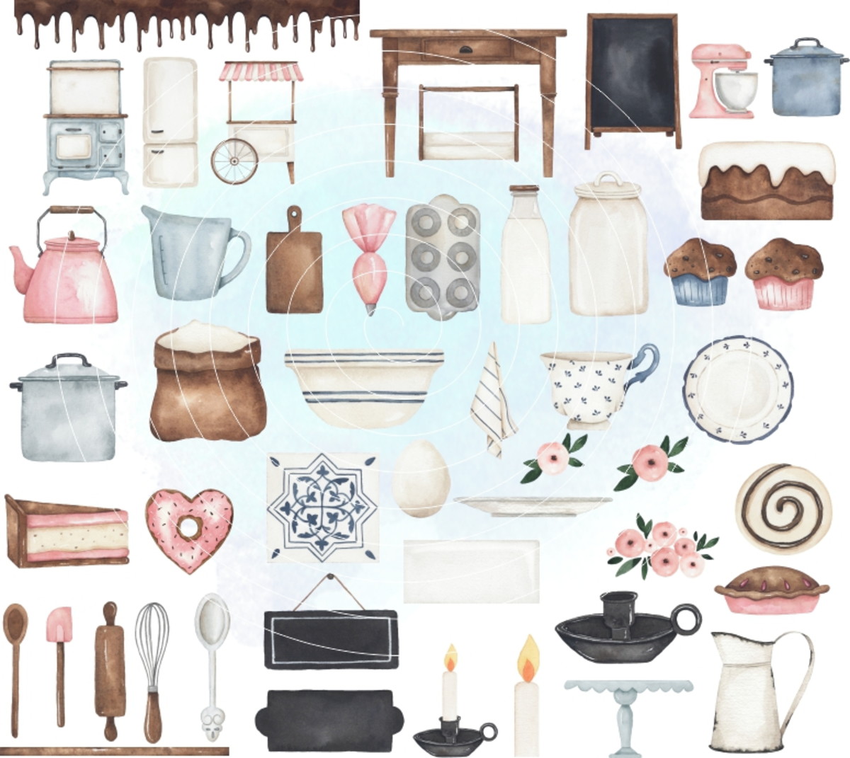 Kit Digital - Confeitaria Aquarela (cod. 0236) - Imagem 2