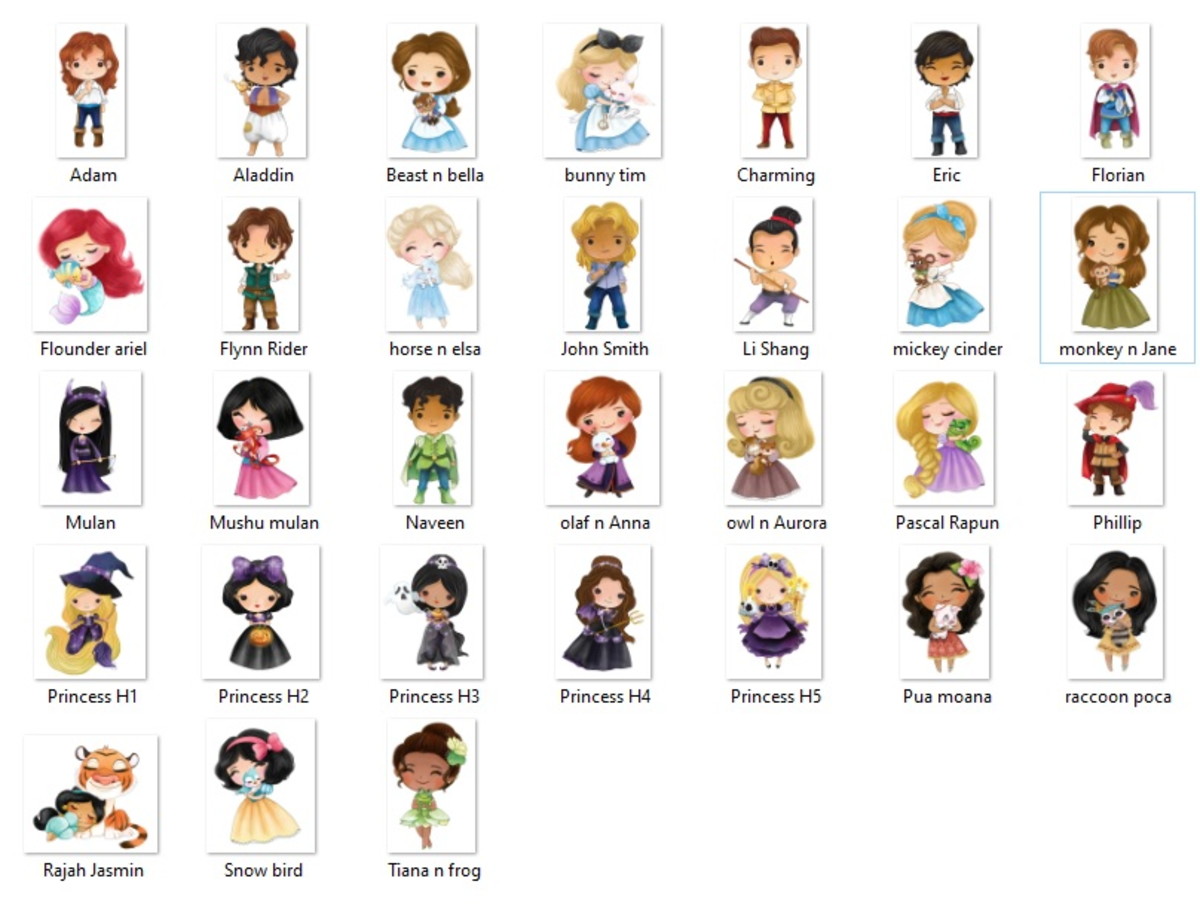 Kit Digital Cute Princess Aquarela 01 Png - Imagem 2