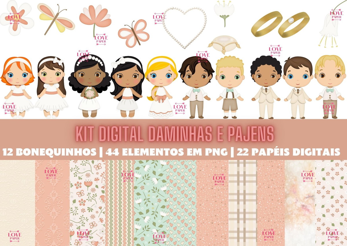Kit Digital Daminhas e Pajens