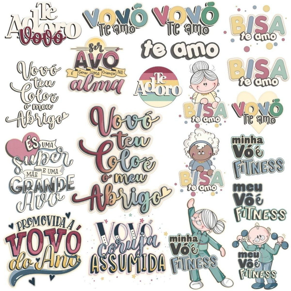 Kit Digital Dia dos Avós Lettering