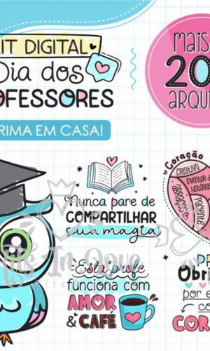 Kit Digital Dia dos Professores | Frases Dia Professor | Kit