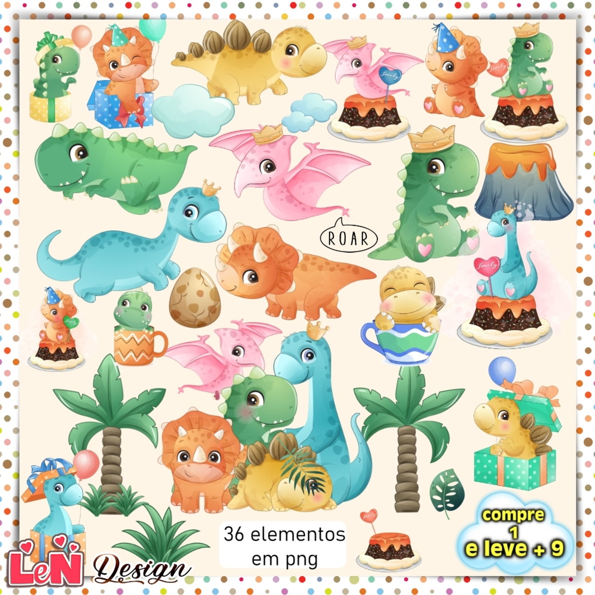 Kit Digital Dinossauro Baby #3