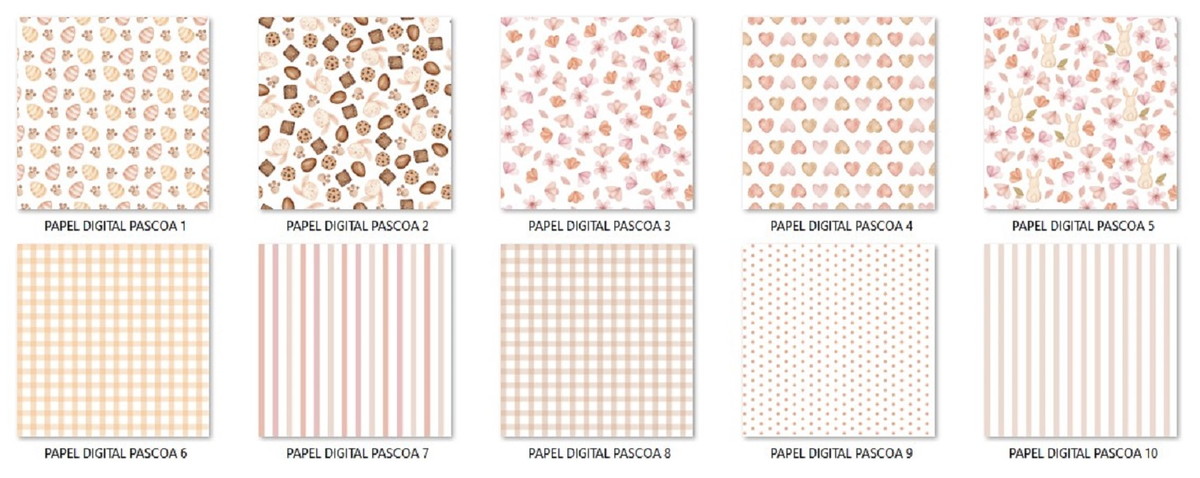 Kit Digital Doce Páscoa Aquarela 116 Arquivos - Imagem 2