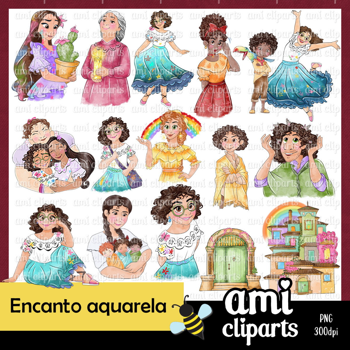 Kit Digital Encanto Aquarela #02