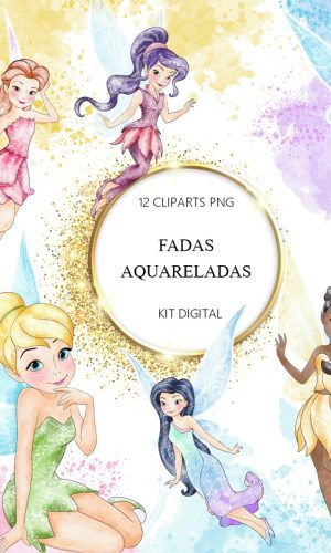 Kit Digital Fadas Aquarela