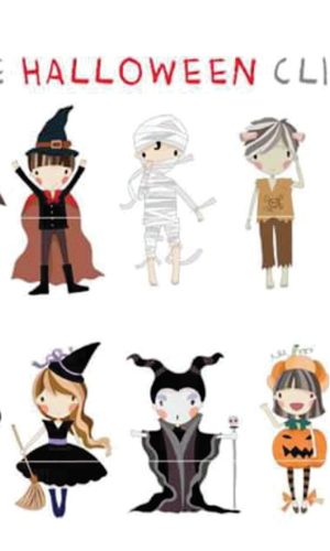 Kit digital Fantasias de Halloween aquarelado