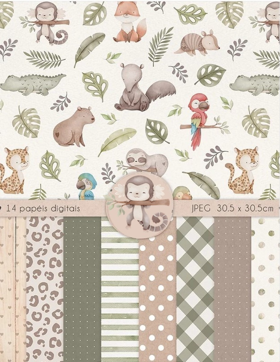 Kit Digital - Fauna Brasileira Aquarela - Imagem 3