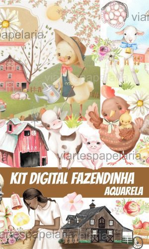 KIT DIGITAL FAZENDINHA AQUARELA 1