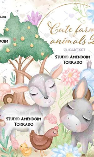 Kit Digital Fazendinha Aquarela