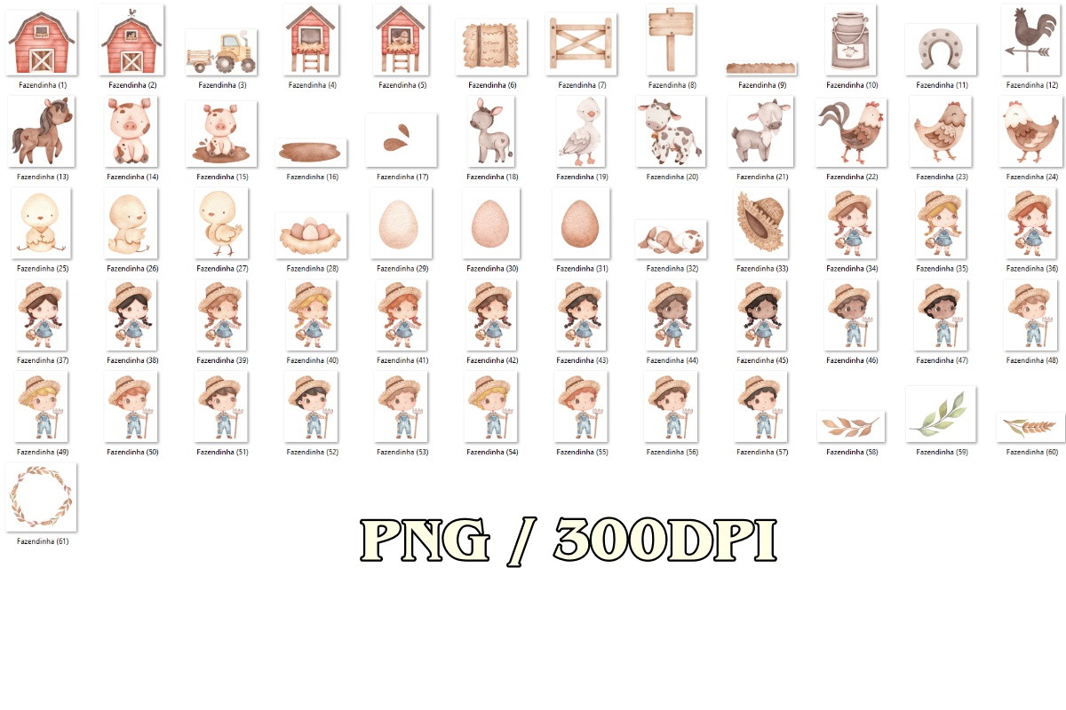 Kit Digital Fazendinha Aquarela - Imagem 2