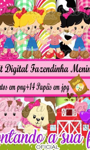 Kit Digital Fazendinha Menina
