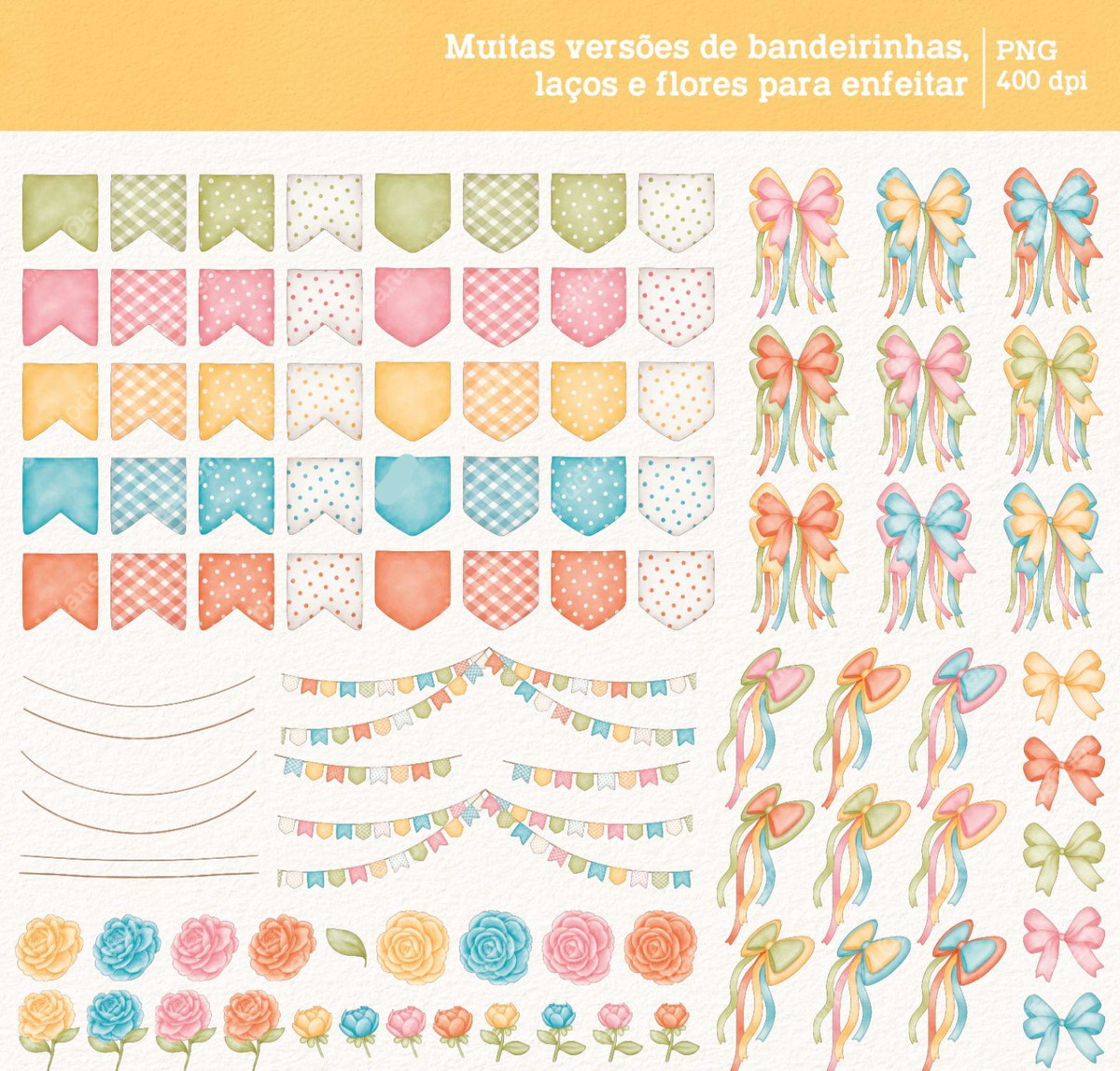 Kit Digital Festa Junina - Cliparts em Aquarela - Imagem 3