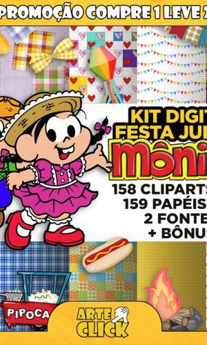 Kit Digital Festa Junina Turma da Mônica