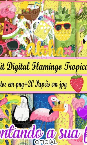 Kit Digital Flamingo Tropical