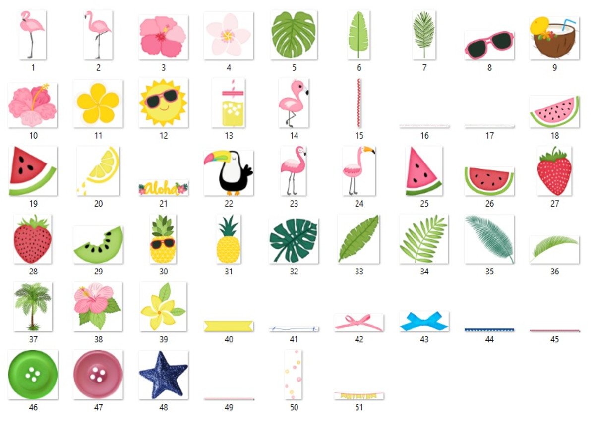 Kit Digital Flamingo Tropical - Imagem 2