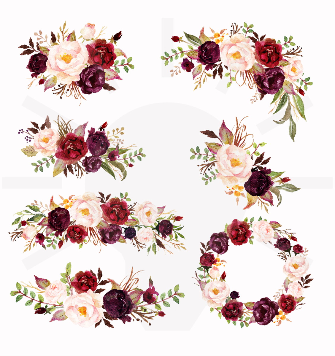 Kit Digital - Flor Marsala - Imagem 2