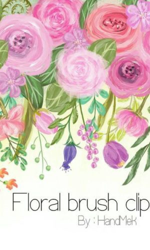 Kit digital floral aquarelado