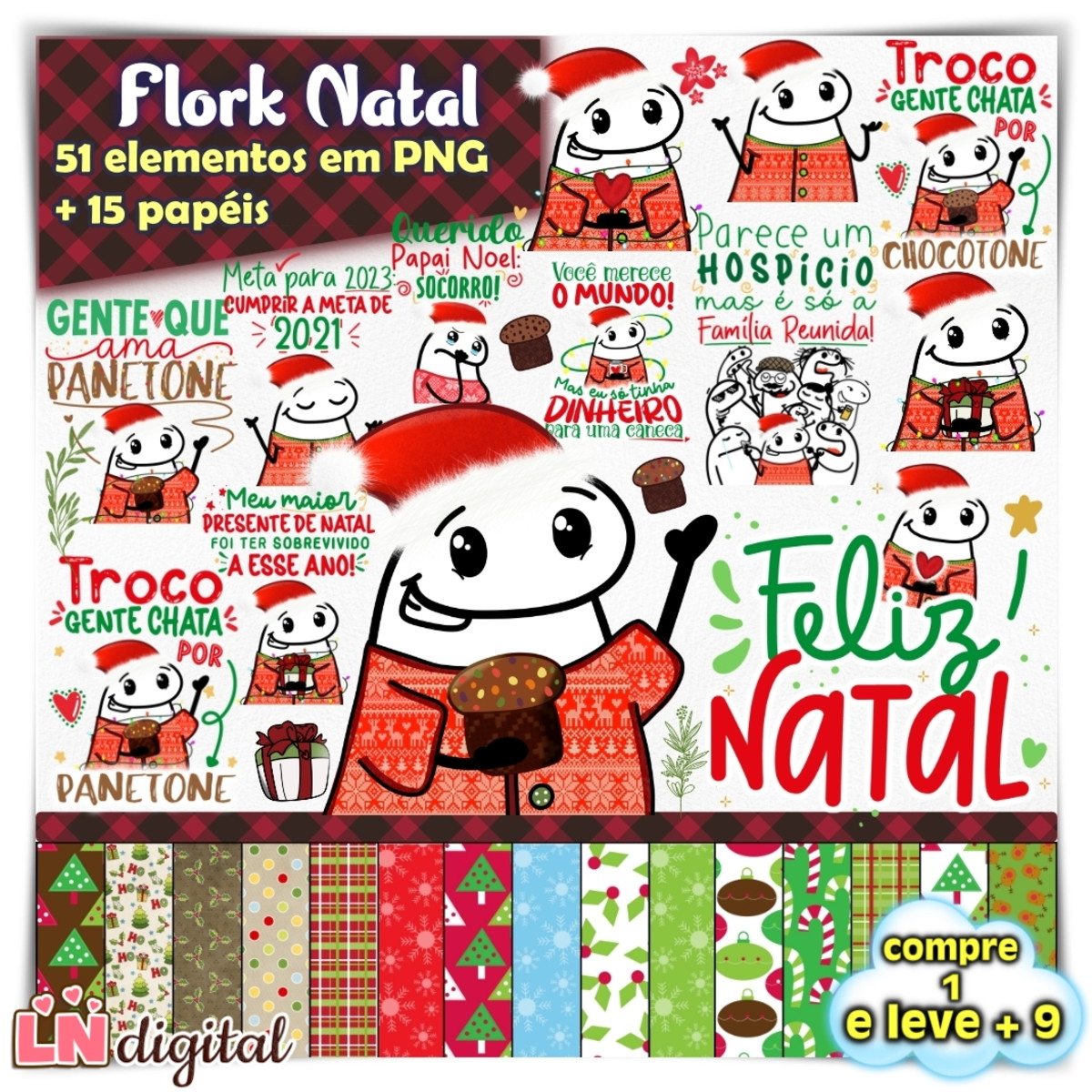 Kit Digital Flork Natal