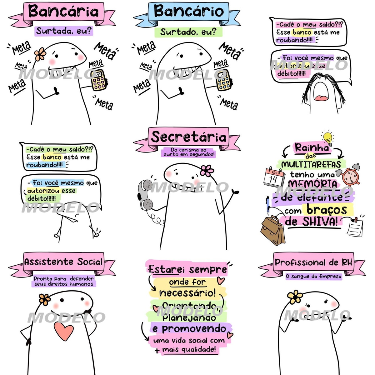 Kit Digital Flork Profissões - 42 arquivos - Imagem 3