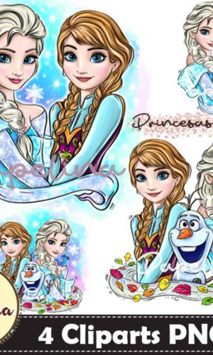 Kit Digital Frozen Aquarela