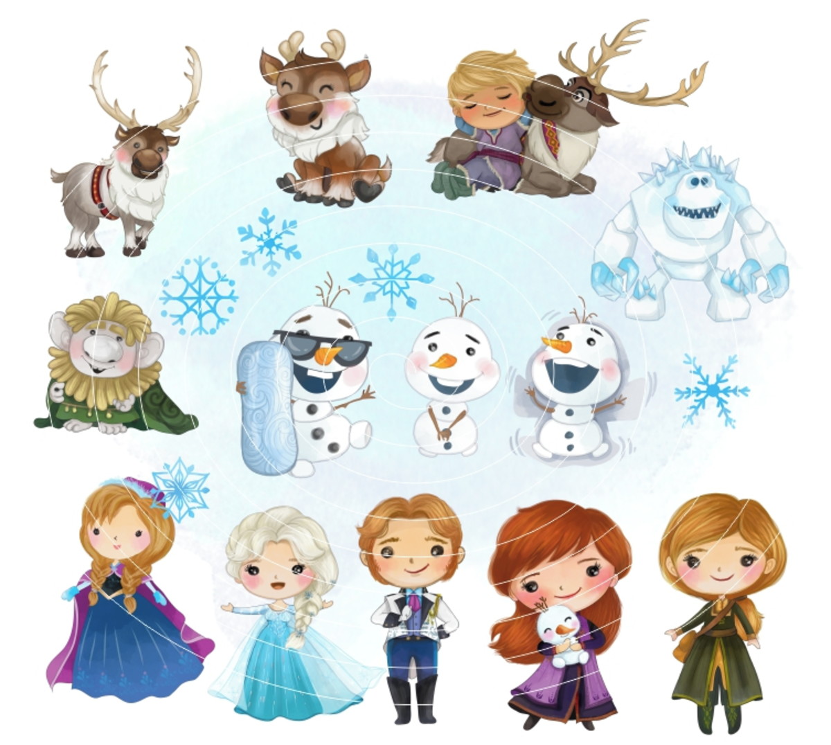 Kit Digital - Frozen Aquarela (cod. 0012) - Imagem 2