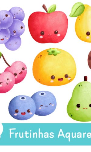 Kit Digital - Frutinhas Aquarela