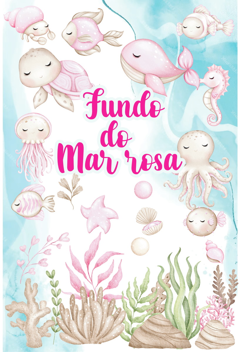 Kit Digital Fundo do Mar Aquarela