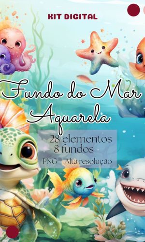 Kit Digital Fundo do Mar Aquarela