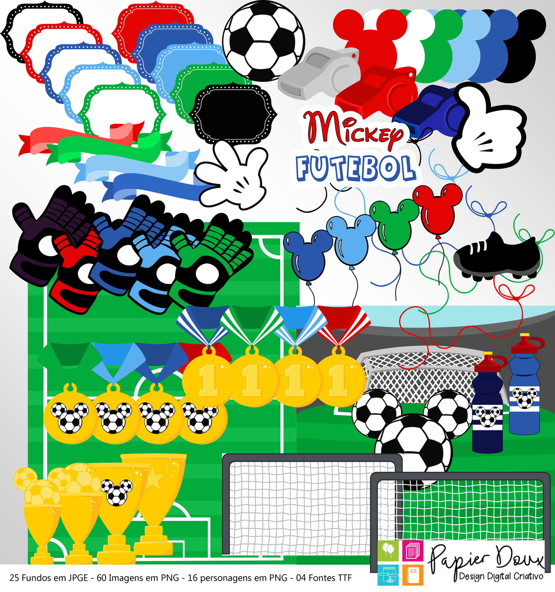 Kit Digital Futebol Mickey - Imagem 2