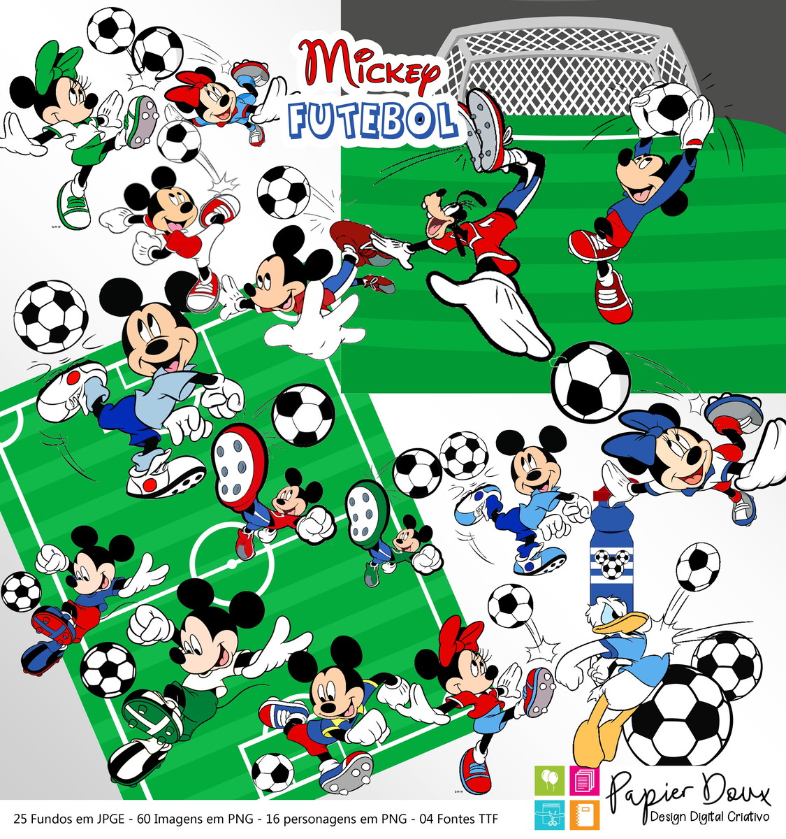 Kit Digital Futebol Mickey - Imagem 3