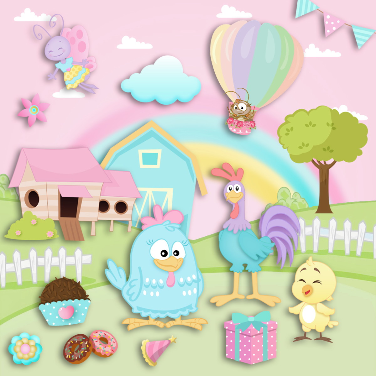 Kit Digital Galinha Pintadinha Candy - Imagem 2