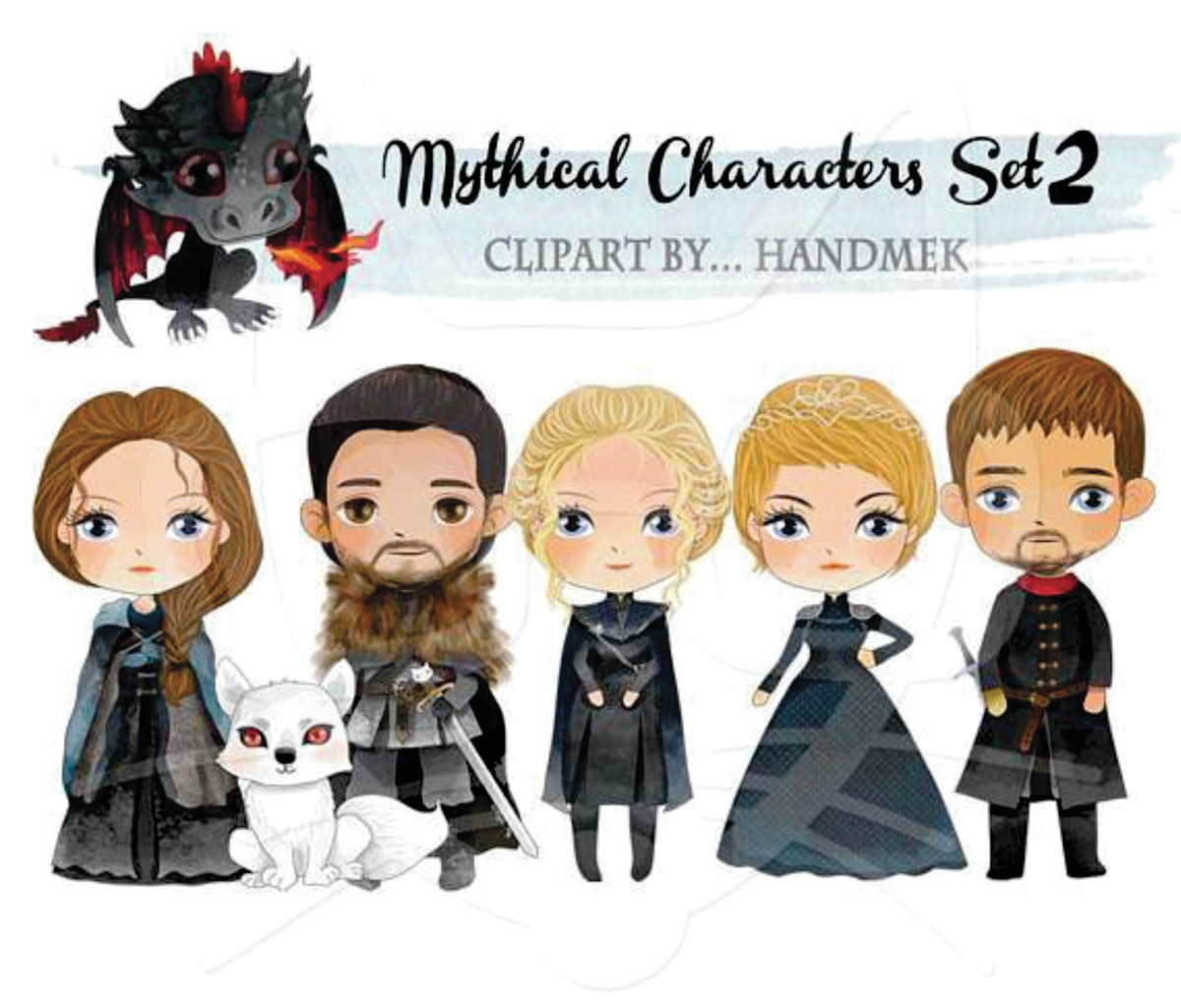 Kit digital Game of Thrones aquarelado