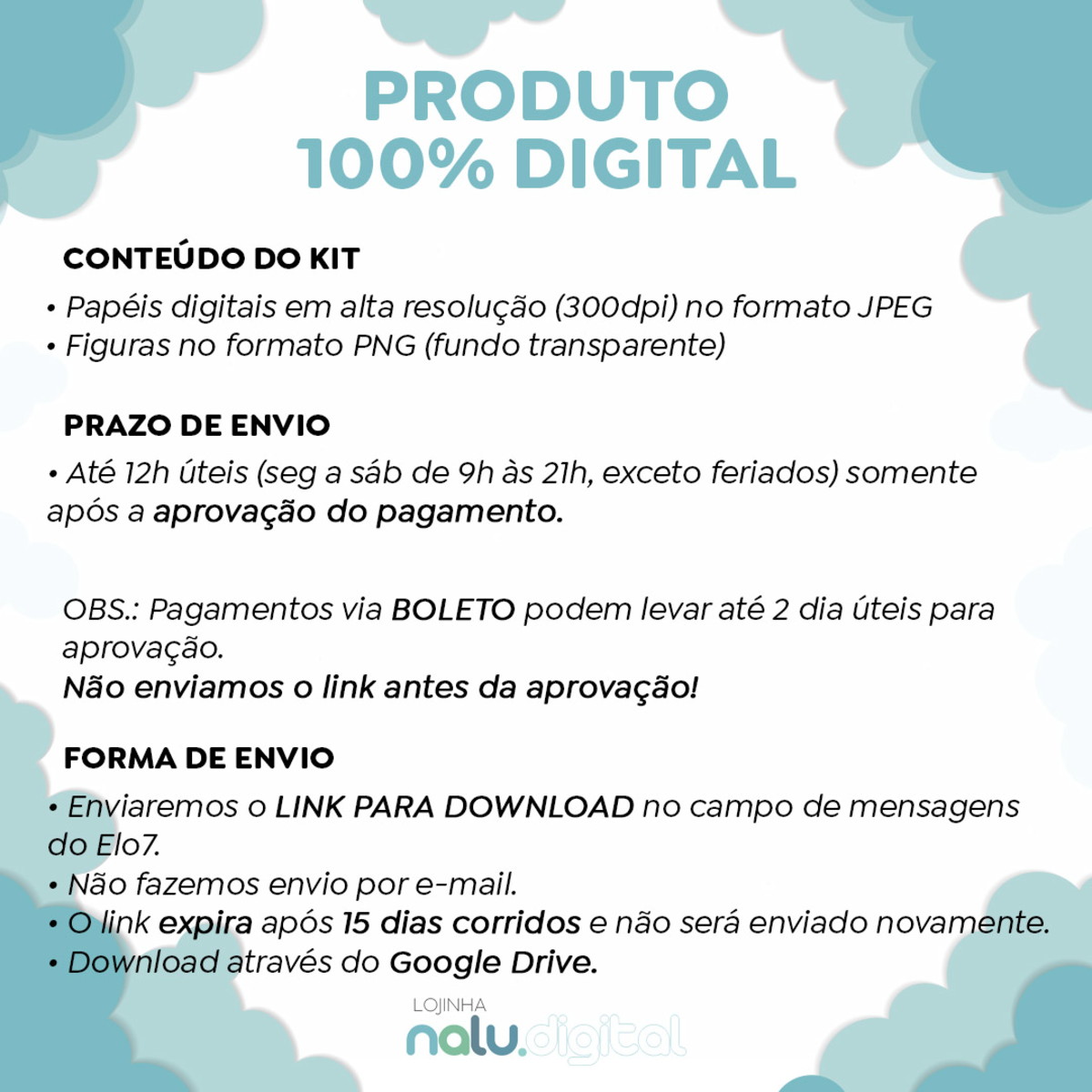 KIT DIGITAL - Guarda chuva Arco-Íris Aquarela 24 Elementos - Imagem 2