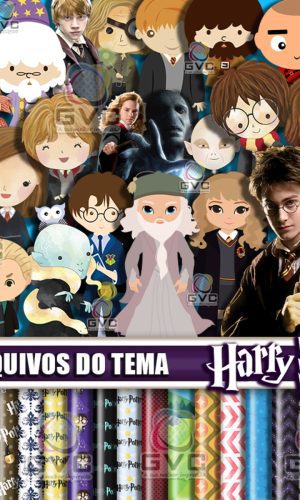 Kit Digital Harry Potter Aquarela, Cute e Filme