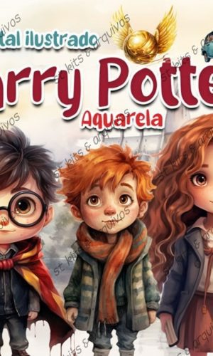 Kit Digital Harry Potter 3d em Aquarela