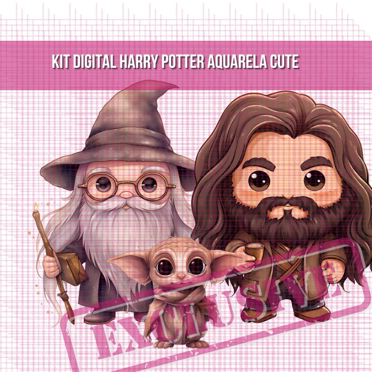 Kit Digital Harry Potter Aquarela Exclusivo - Imagem 3