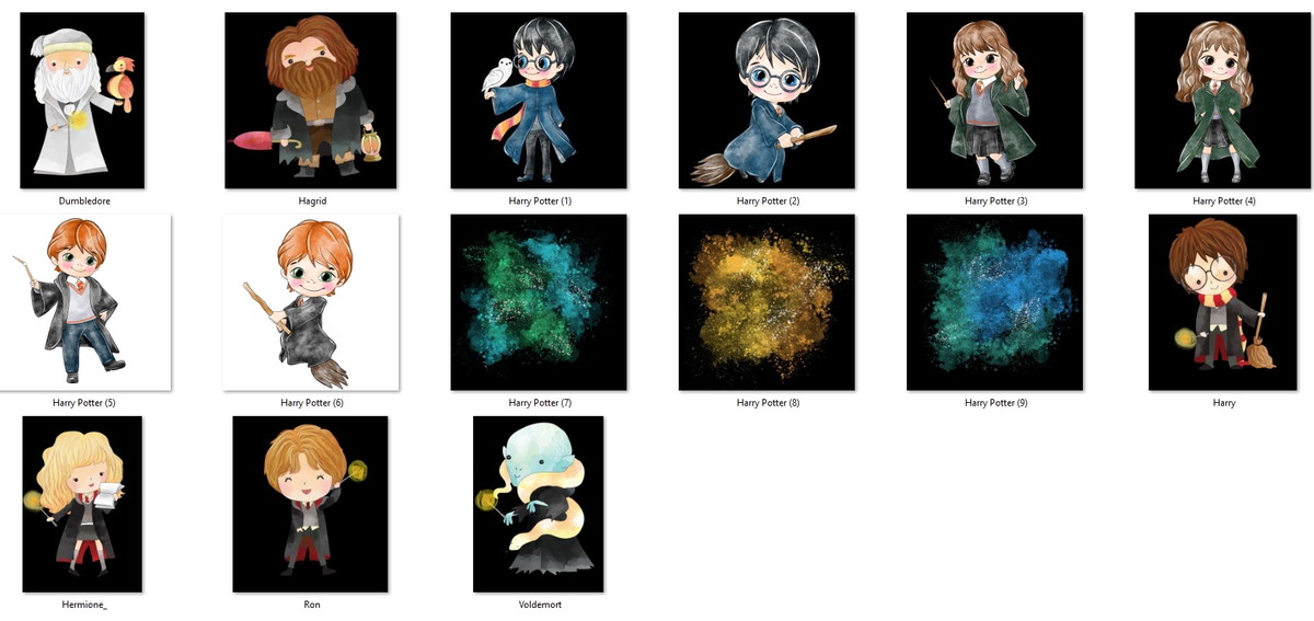Kit Digital Harry Potter Aquarela - Imagem 2