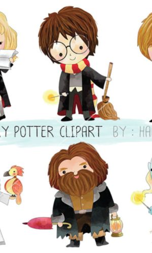 Kit digital Harry Potter aquarelado 02