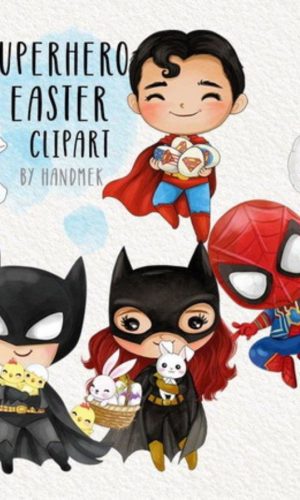kit Digital Heroínas Aquarela PNG- Scrapbook