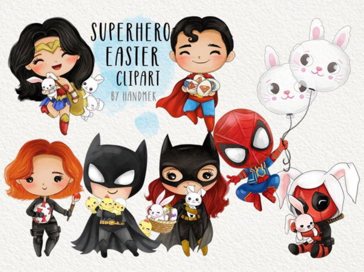 kit Digital Heroínas Aquarela PNG- Scrapbook