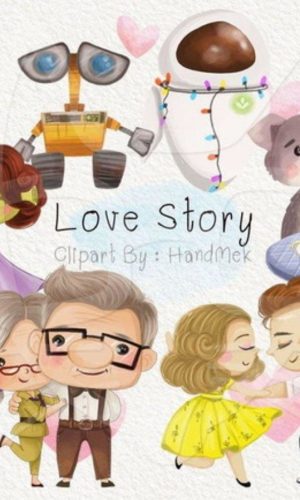 kit Digital Histórias de amor Aquarela PNG- Scrapbook
