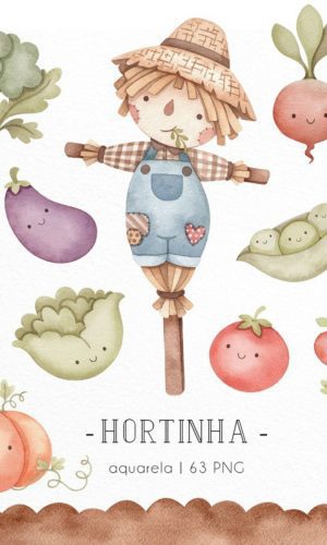 Kit Digital - Hortinha Aquarela
