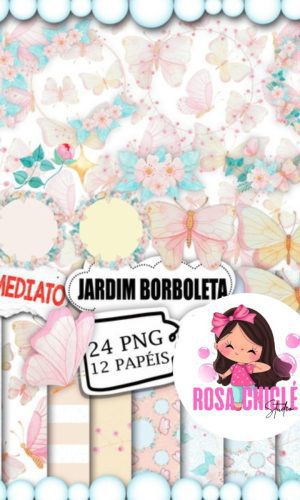 Kit Digital- Jardim Borboletas Aquarela