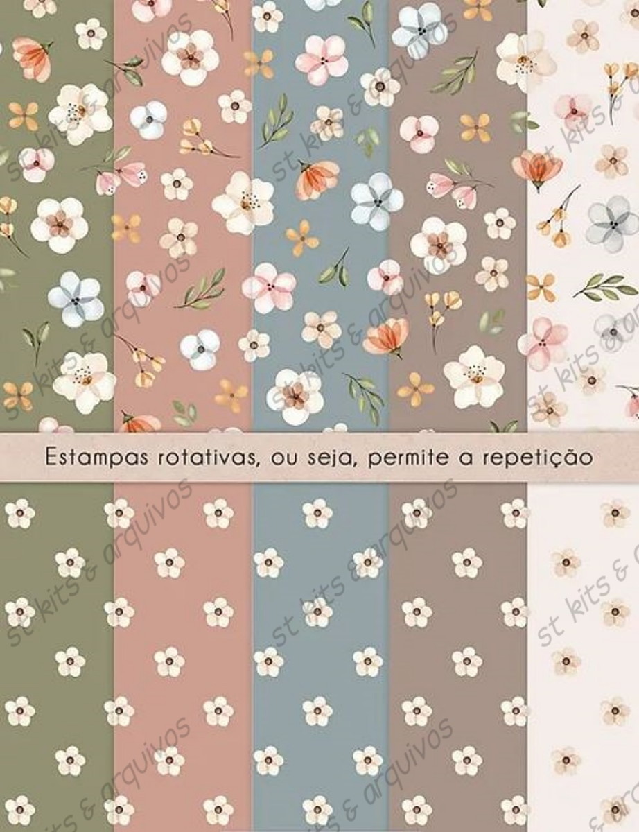 Kit Digital Jardim dos Sonhos em Aquarela - Imagem 4