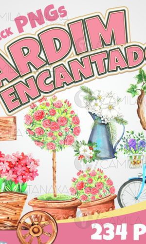 Kit Digital Jardim Encantado Aquarela 2 (pague 1 Leve 3)