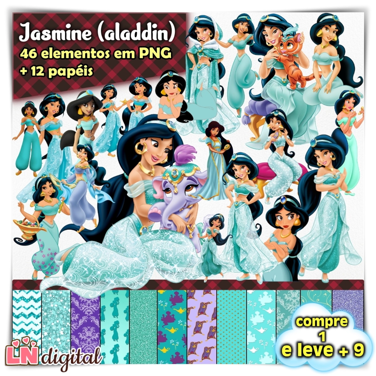 Kit Digital Jasmine (aladdin)