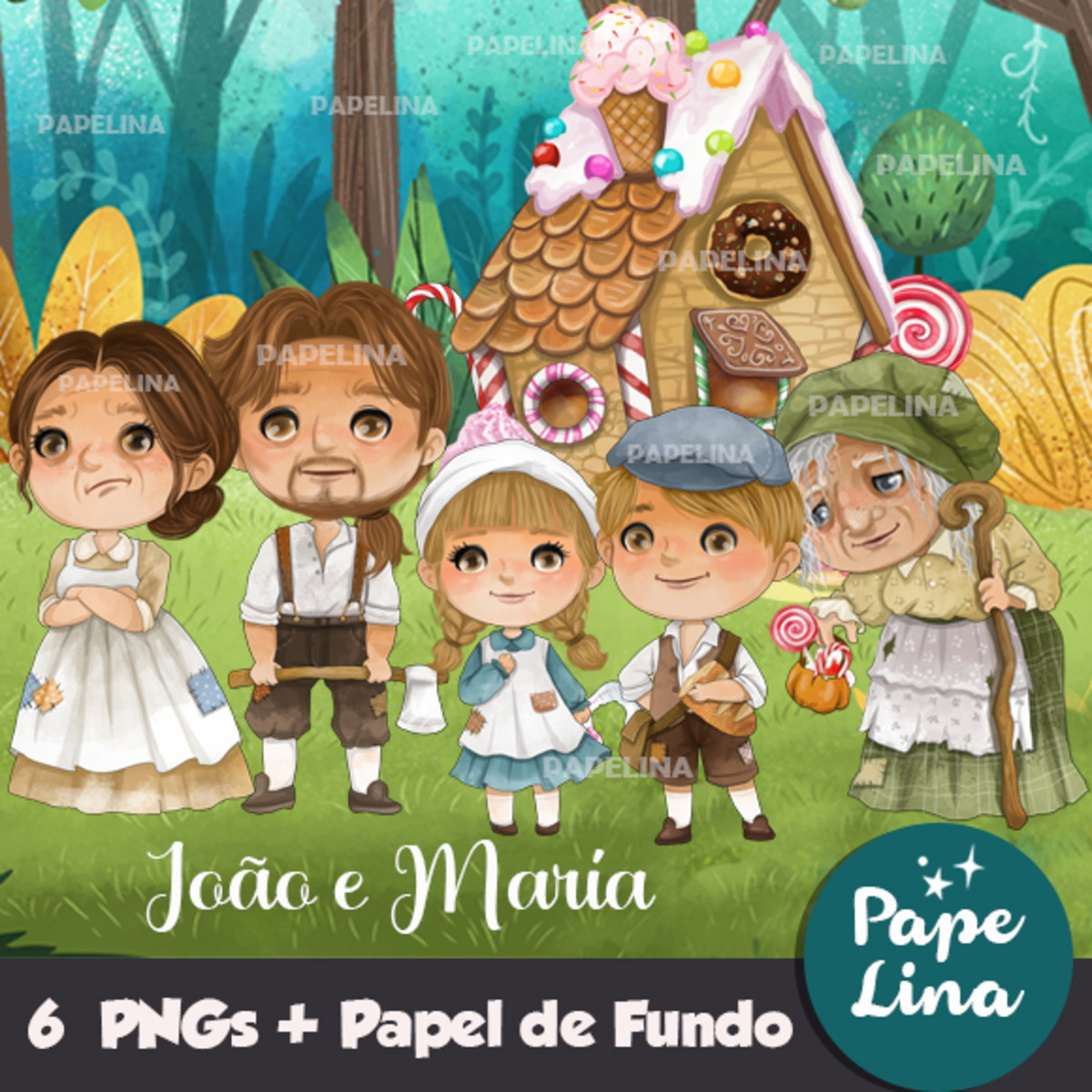 Kit Digital João e Maria Aquarela - Imagem 2