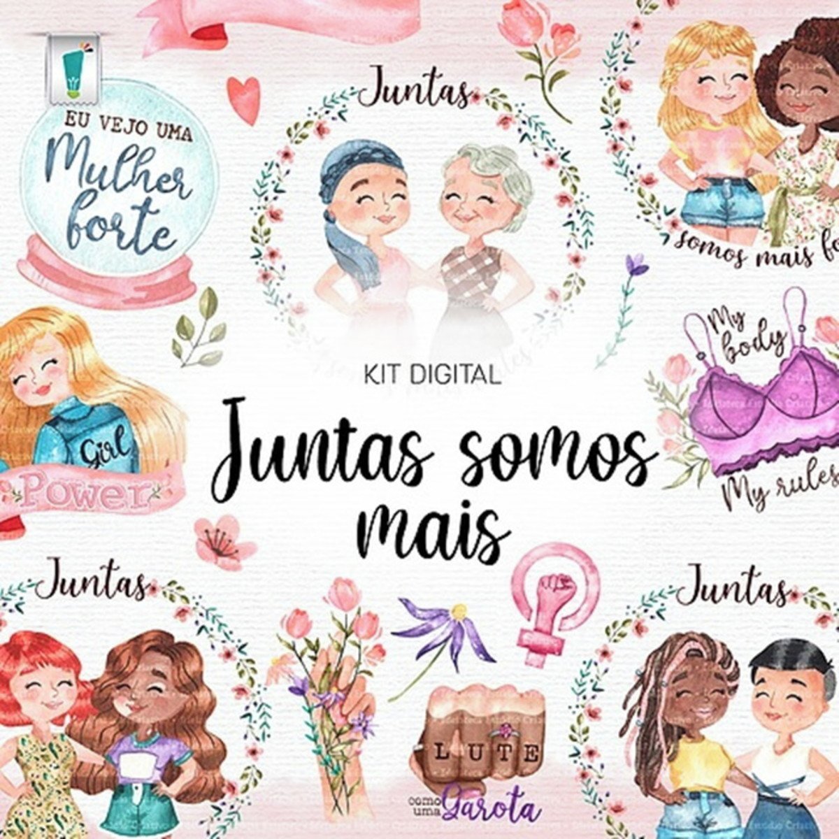 Kit Digital - Juntas Somos Mais Aquarela
