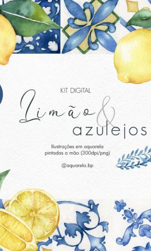Kit Digital Limão e Azulejos #1711