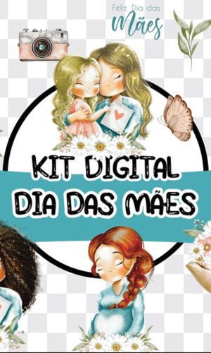 Kit Digital Mãe É Amor em Aquarela em Png